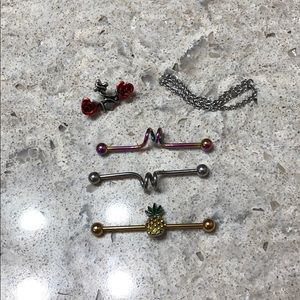 Pierced nation industrial bars and add ons